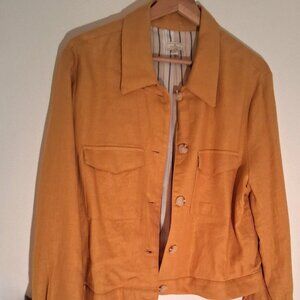 Jules & Leopold Linen Denim Style Jacket Fully Lined Large